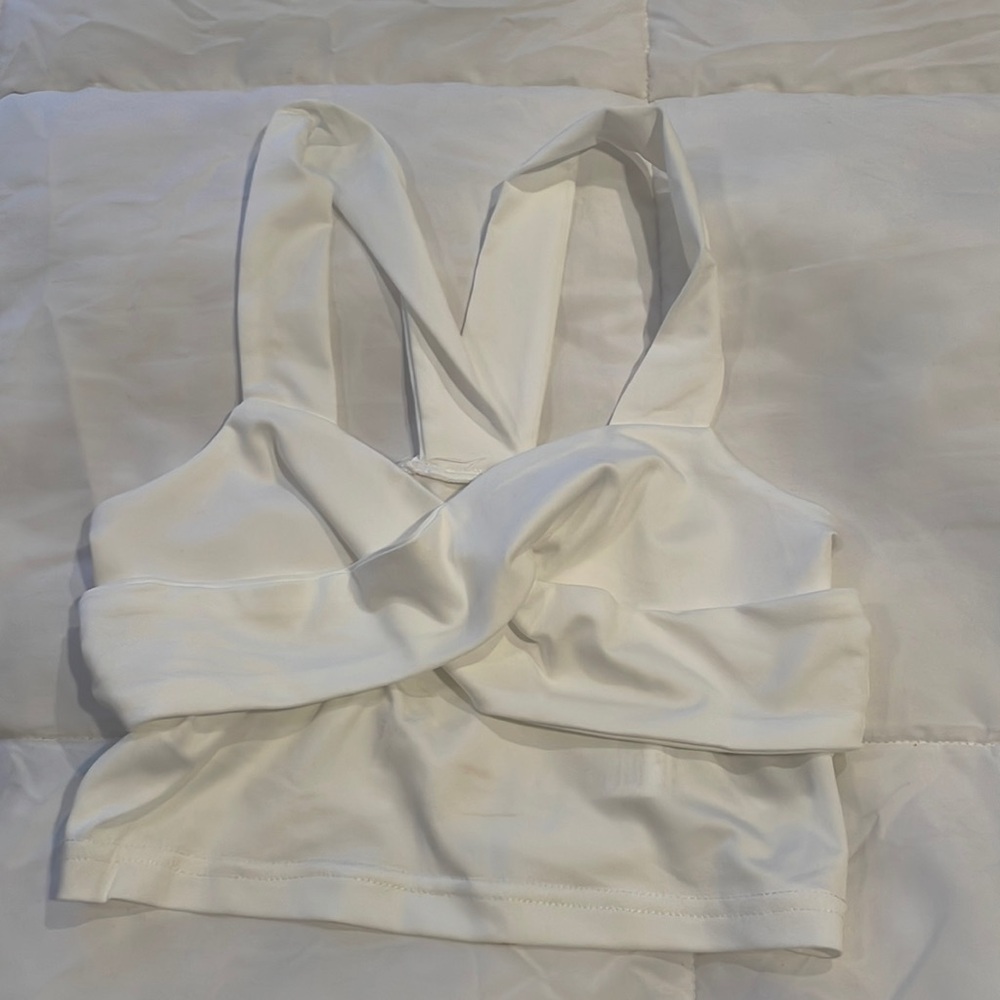 White crop top